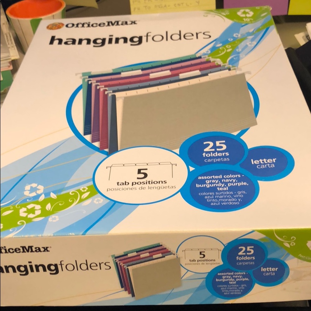 Hanging Folders 5 Tab position 1/5 cut letter